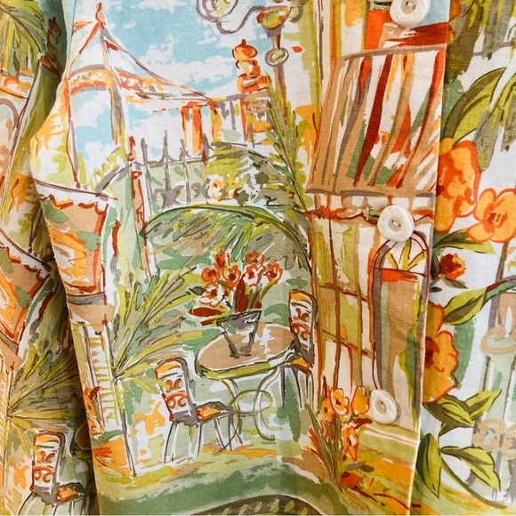 COLDWATER CREEK Sz M Orange Creek Café Scene Lined  Blazer Jacket - Picture 3 of 7